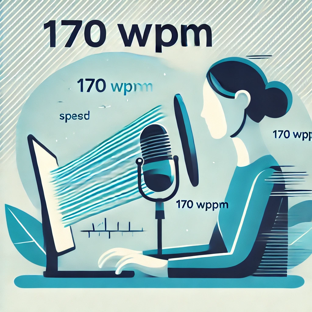 DALL·E 2025-03-23 21.45.54 - A modern, minimalistic illustration showing a person speaking into a microphone, with their speech transforming into text on a computer screen. The te
